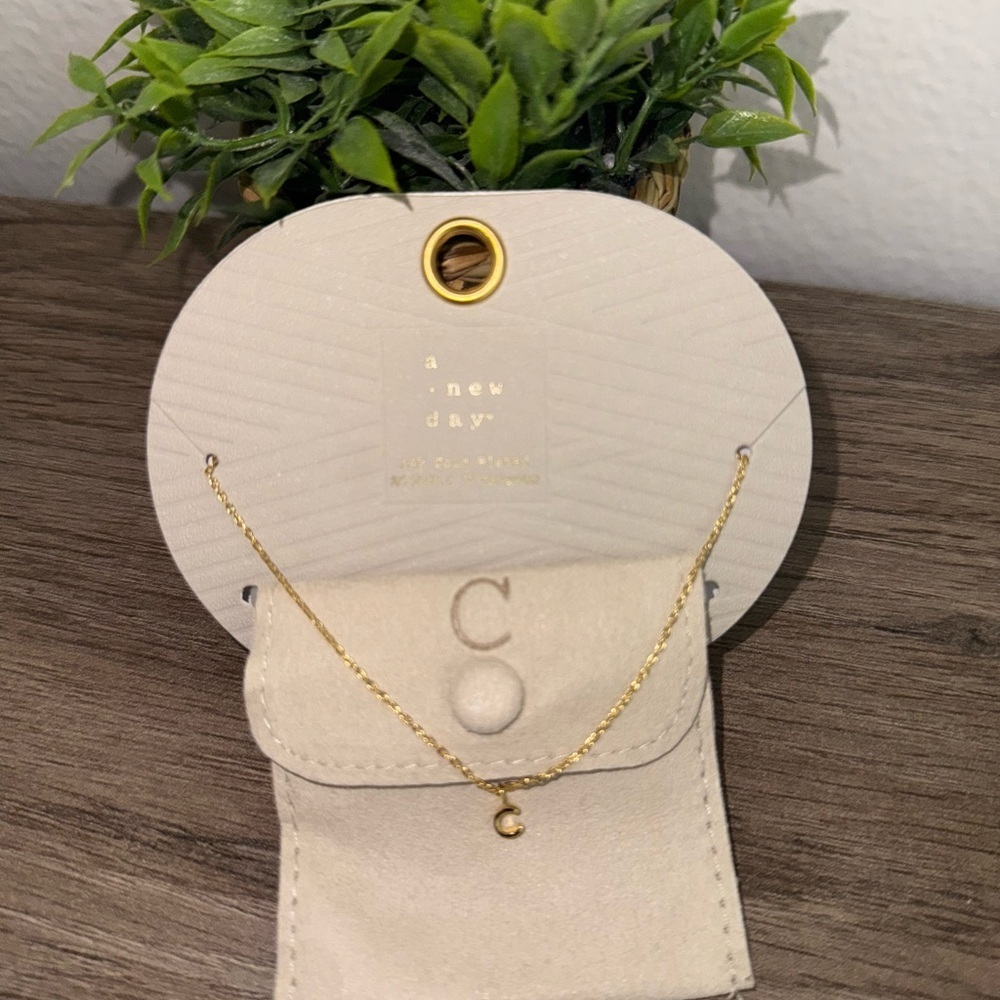 a new day Gold-Plated Necklace with C Charm - Picture 2 of 3